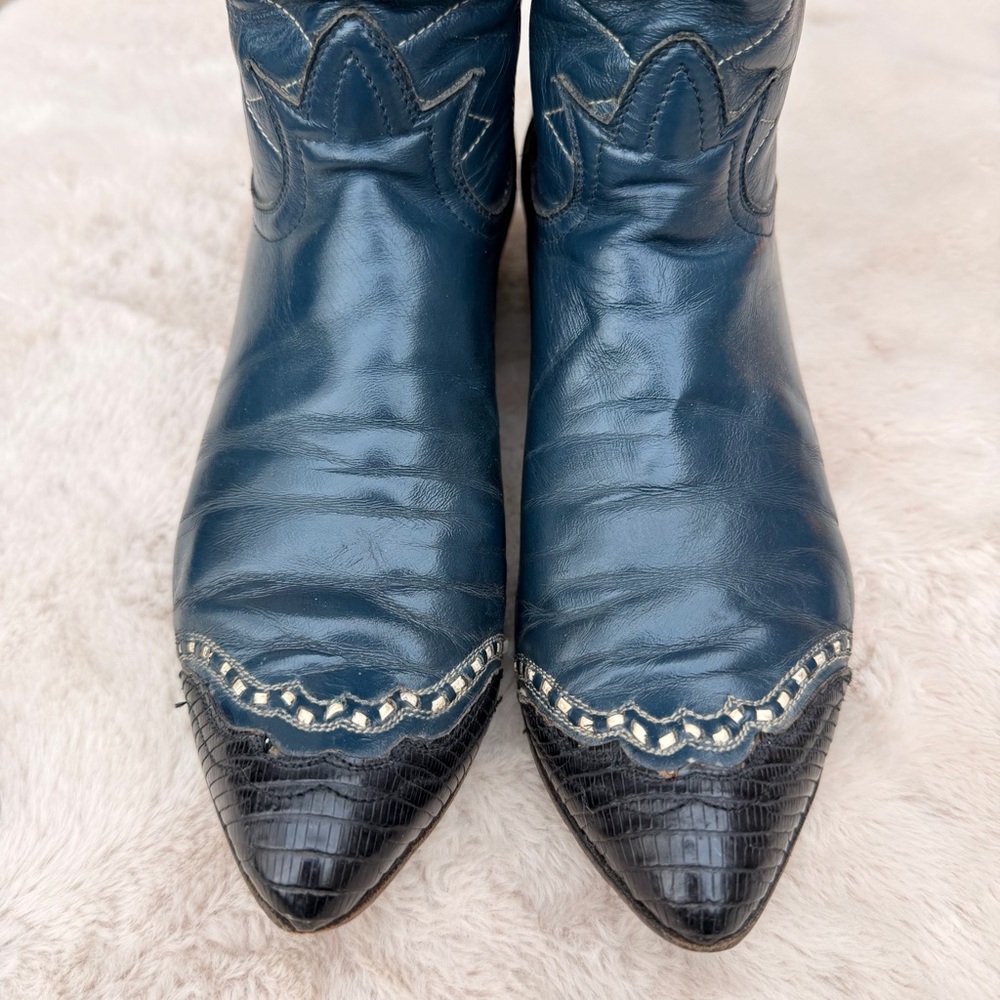 Vintage Tony Lama Cowboy Boots Size 7.5-8 - Picture 3 of 13